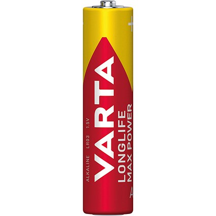 Varta Longlife Max Power AAA Alkaline Batteries, Pack of 8