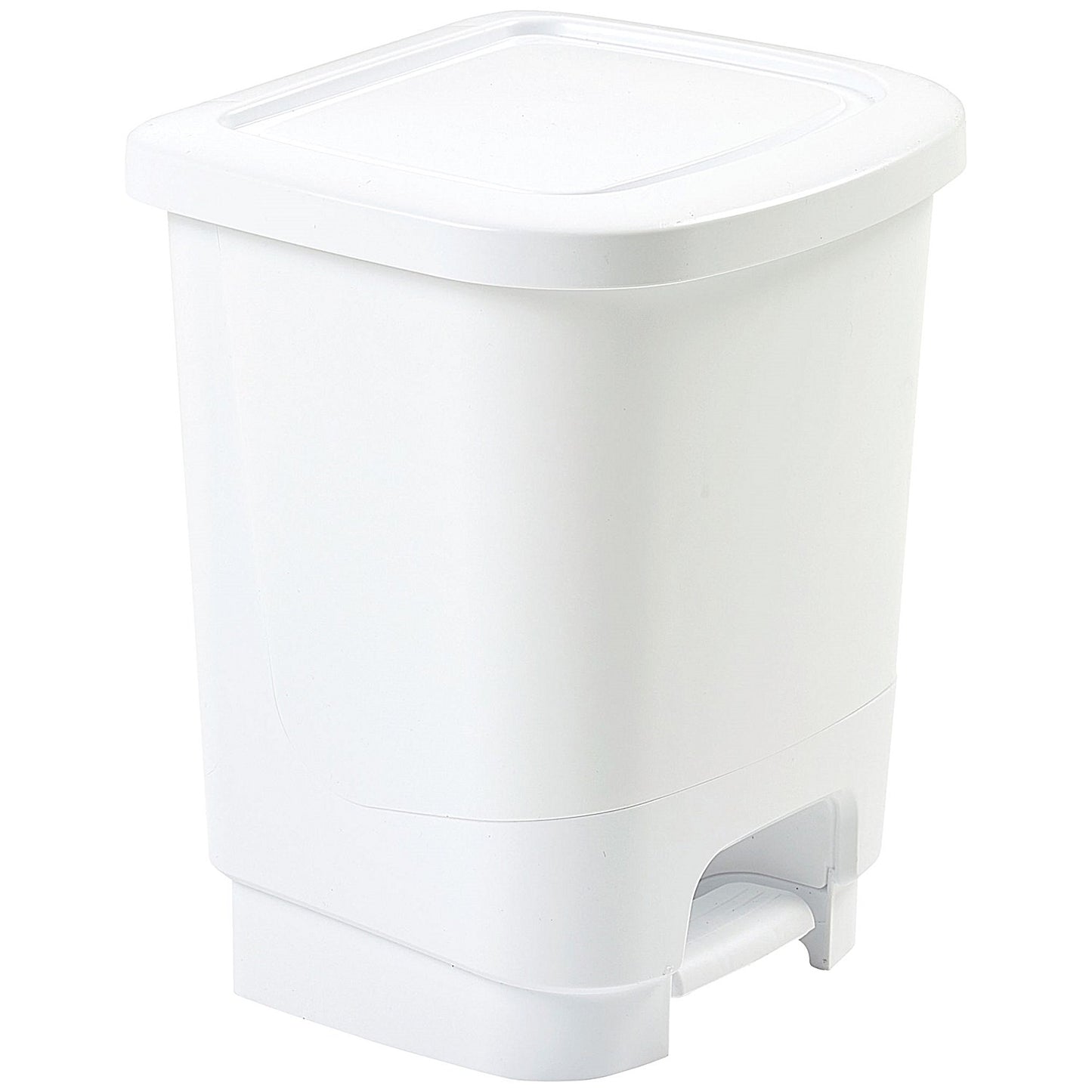 Whitefurze Pedal Bin, 8 Litre, White