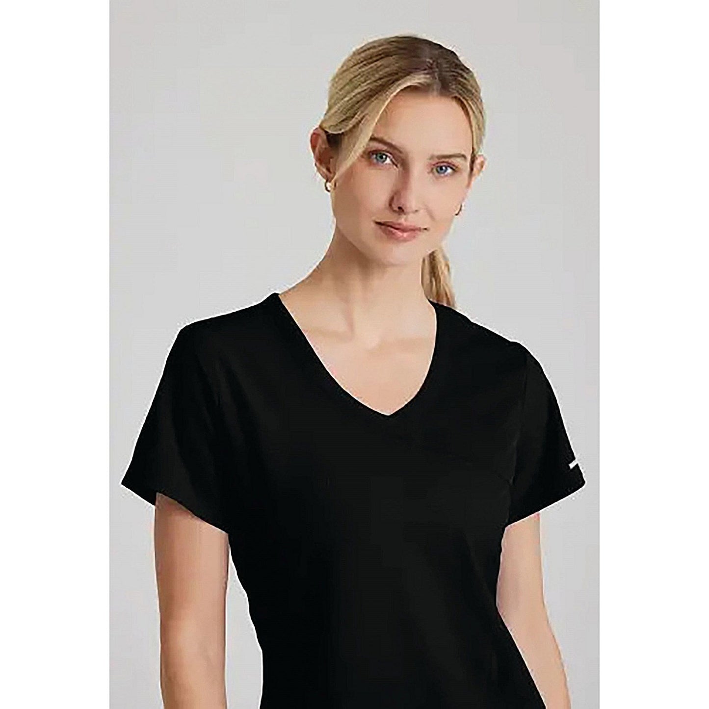 Skechers Female V Neck Scrub Top, Black, 2XL Easy2Order : WIS11680