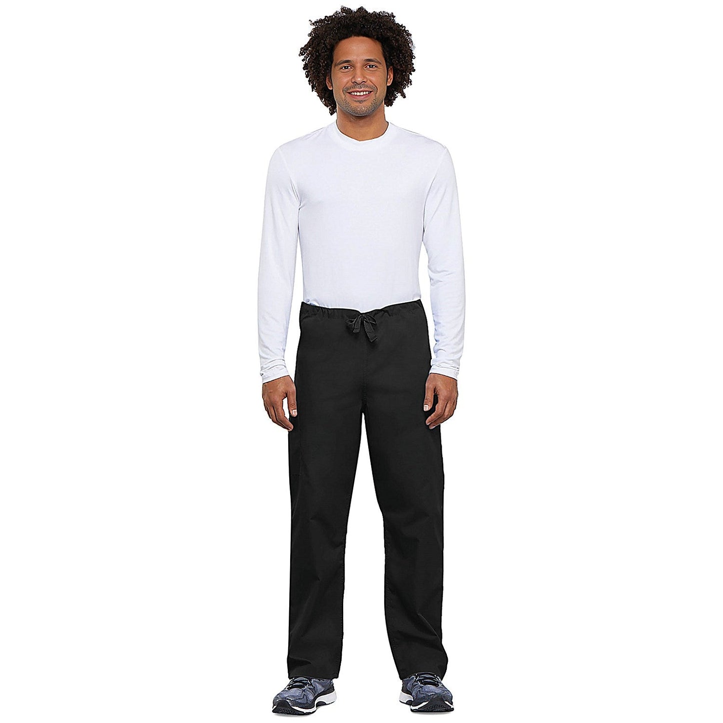 Cherokee Unisex Drawstring Scrub Trousers, Black, 5XL Easy2Order : WIS17132