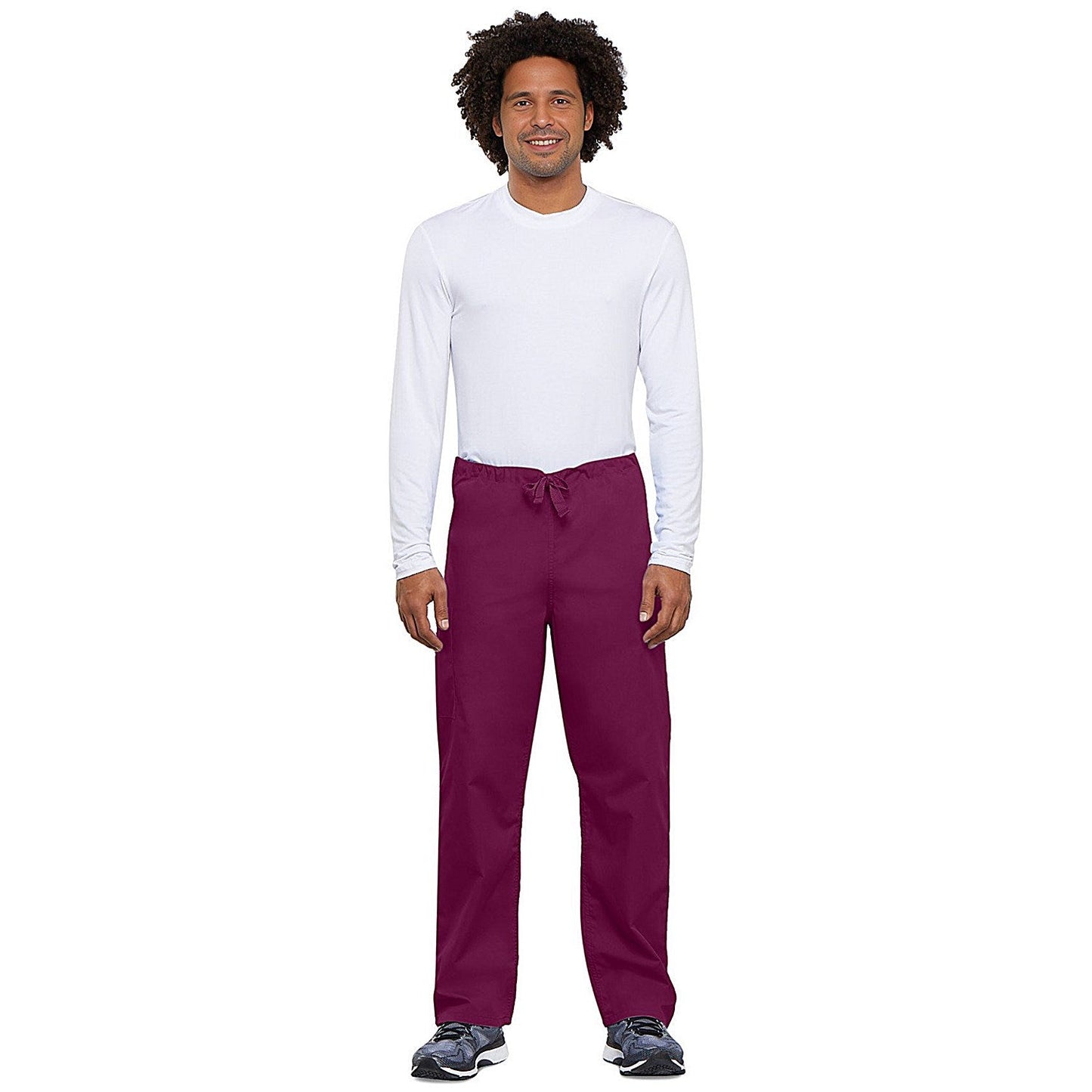 Cherokee 4100 Tall Leg Scrub Trousers, Wine Red, 2XL, Tall Leg Easy2Order : WIS17571