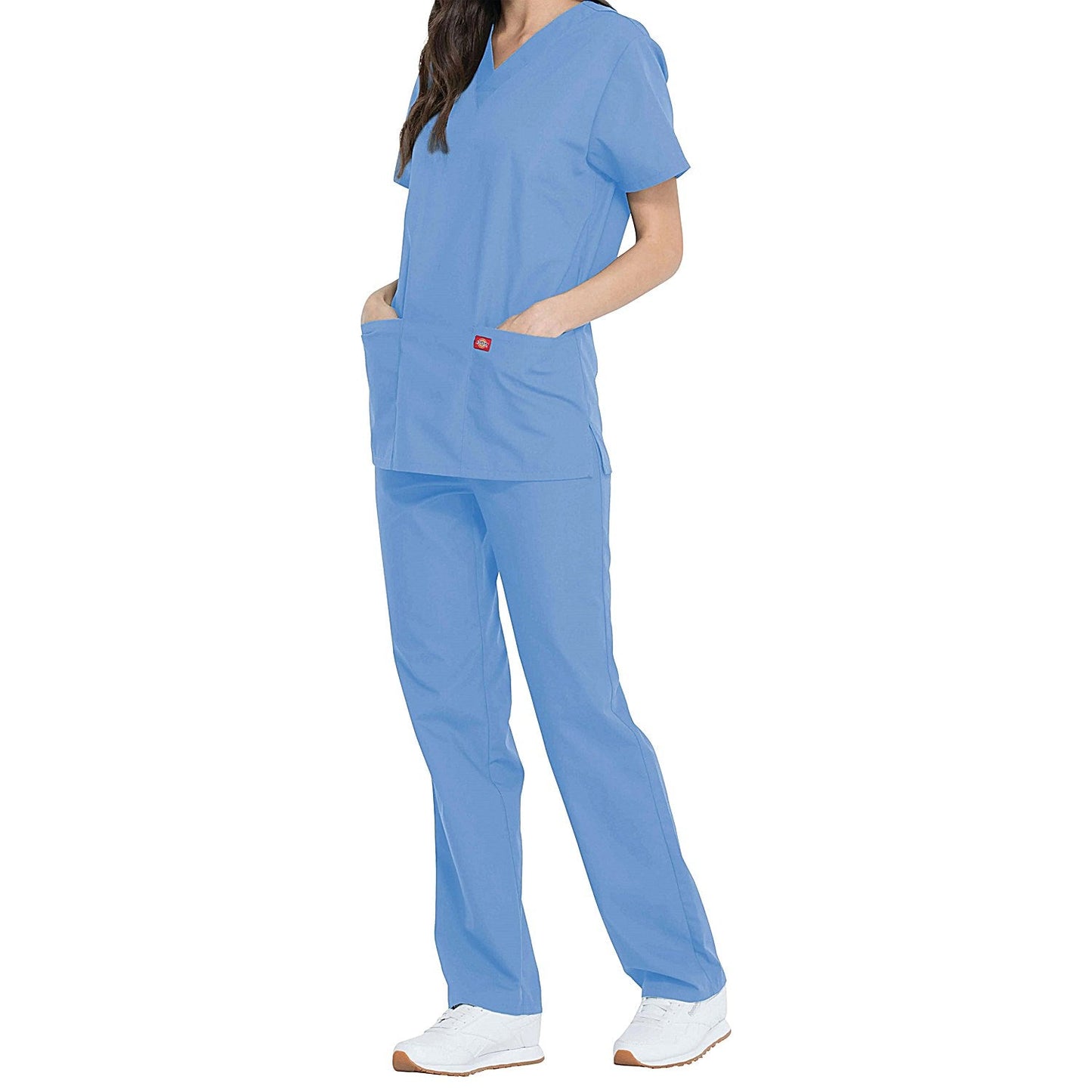 Dickies DKP520C Unisex Scrub Set Top and Trousers, Ceil Blue, Size Large Easy2Order : WIS21445