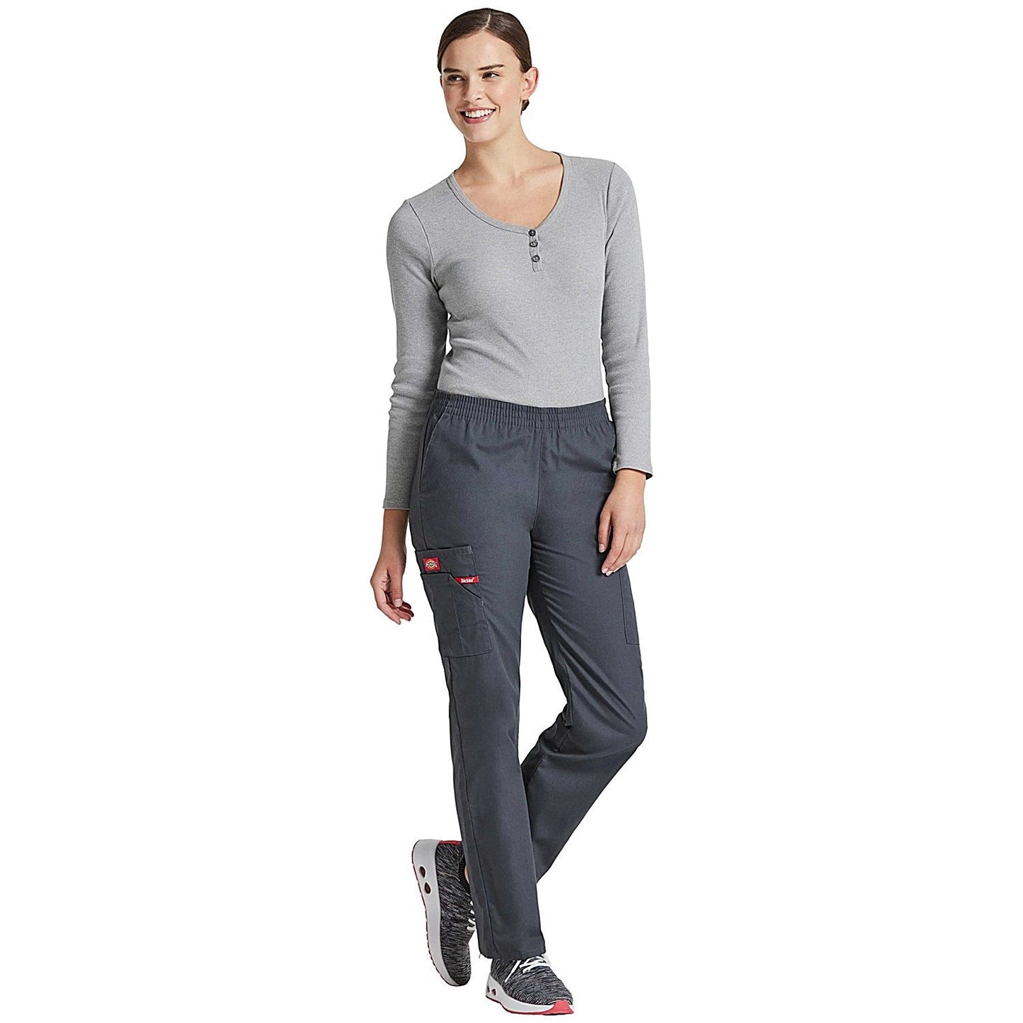 Dickies Signature Tapered Leg Scrub Pants, Pewter Grey, Large Easy2Order : WIS22321
