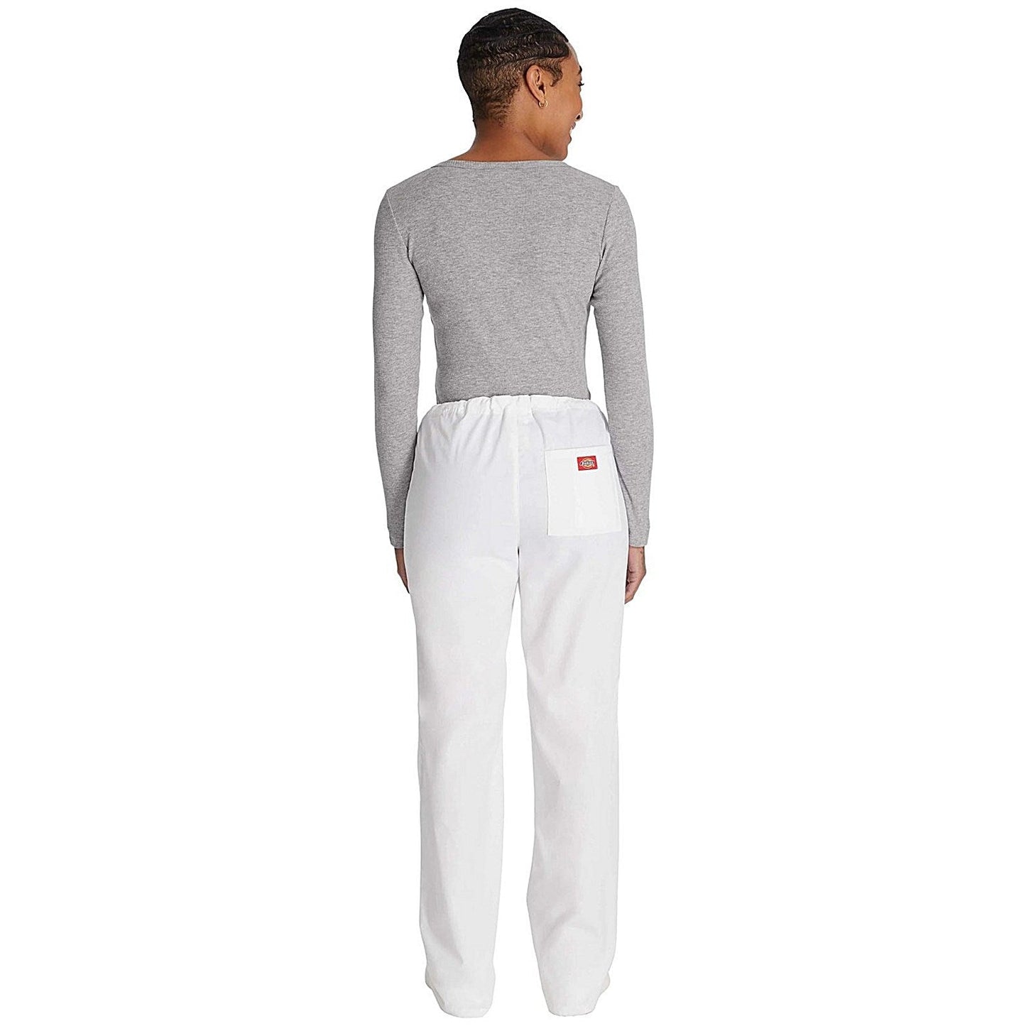 Dickies Signature Drawstring Scrub Bottoms, White, Small Easy2Order : WIS22603