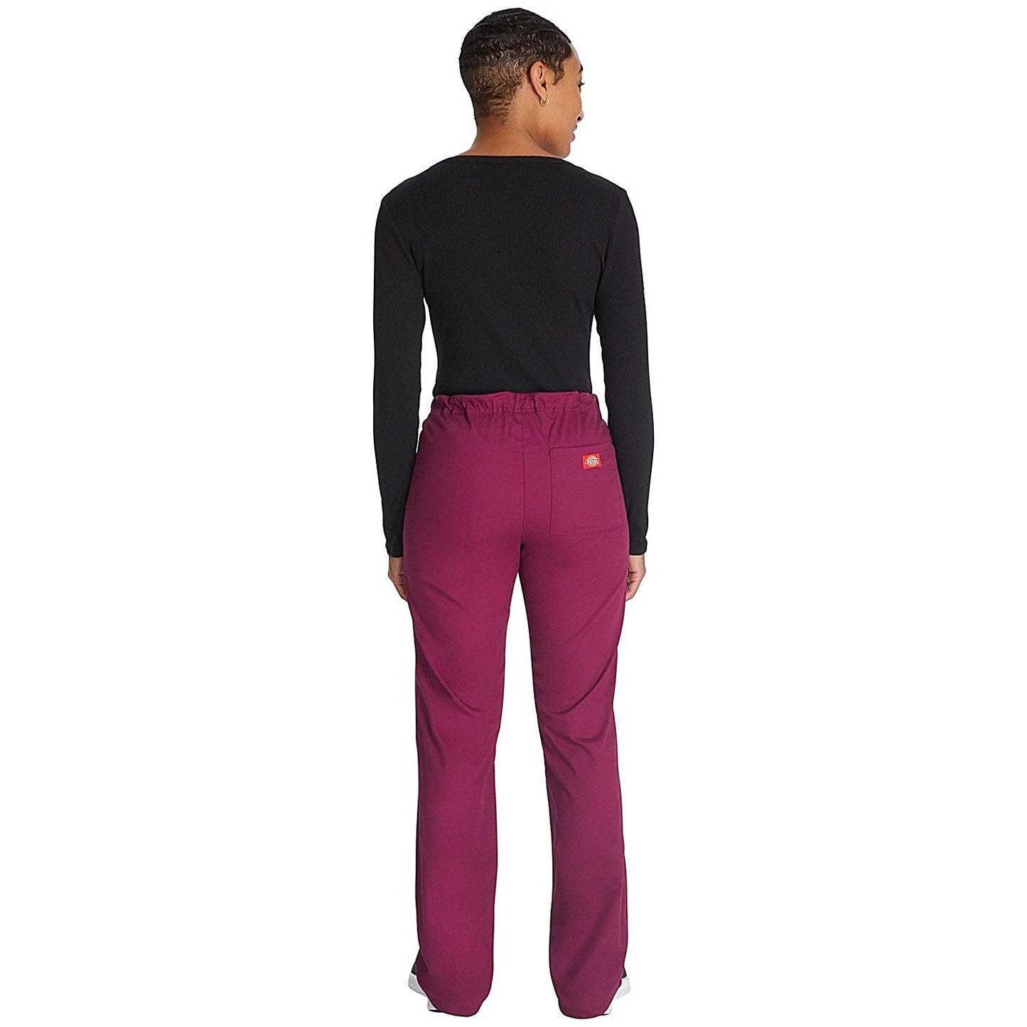 Dickies Signature Drawstring Scrub Bottoms, Wine Red, Medium Easy2Order : WIS22610