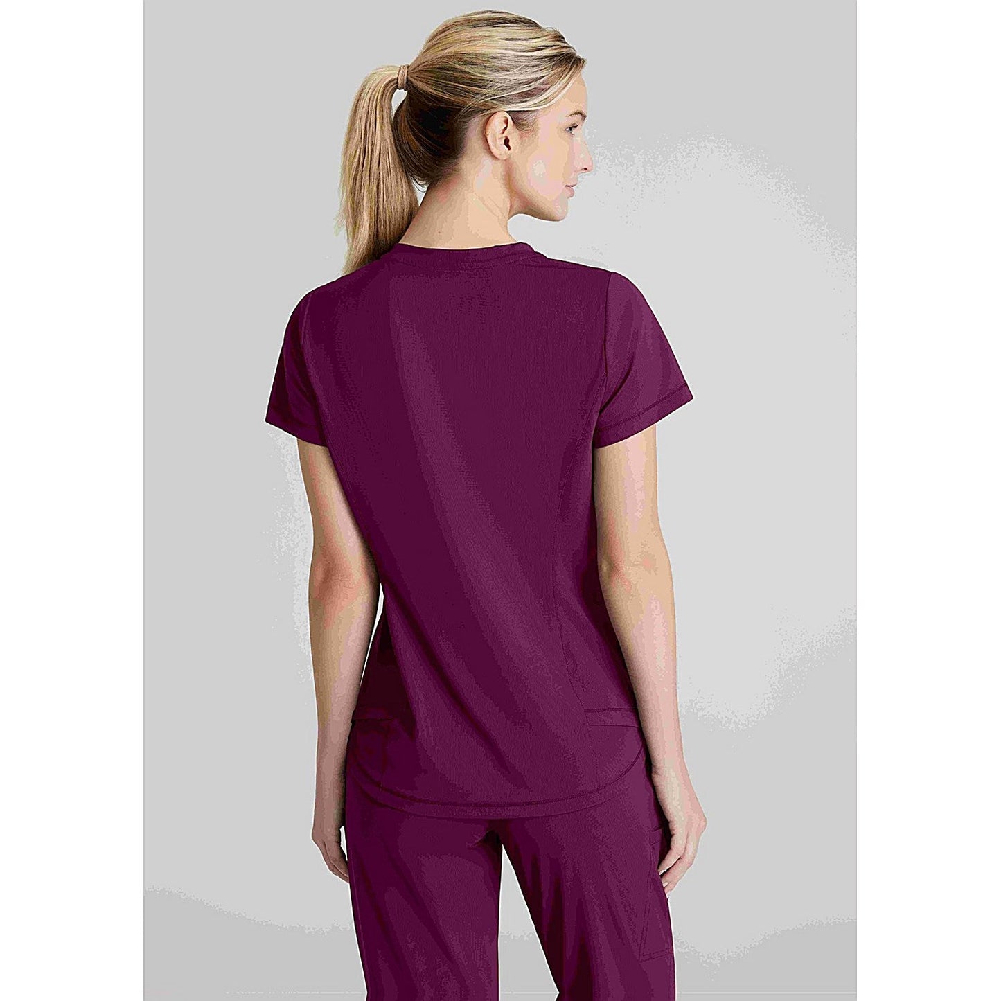 Skechers Slip-ins Flow Knit Scrub Top, Wine Red, 2XS Easy2Order : WIS28088