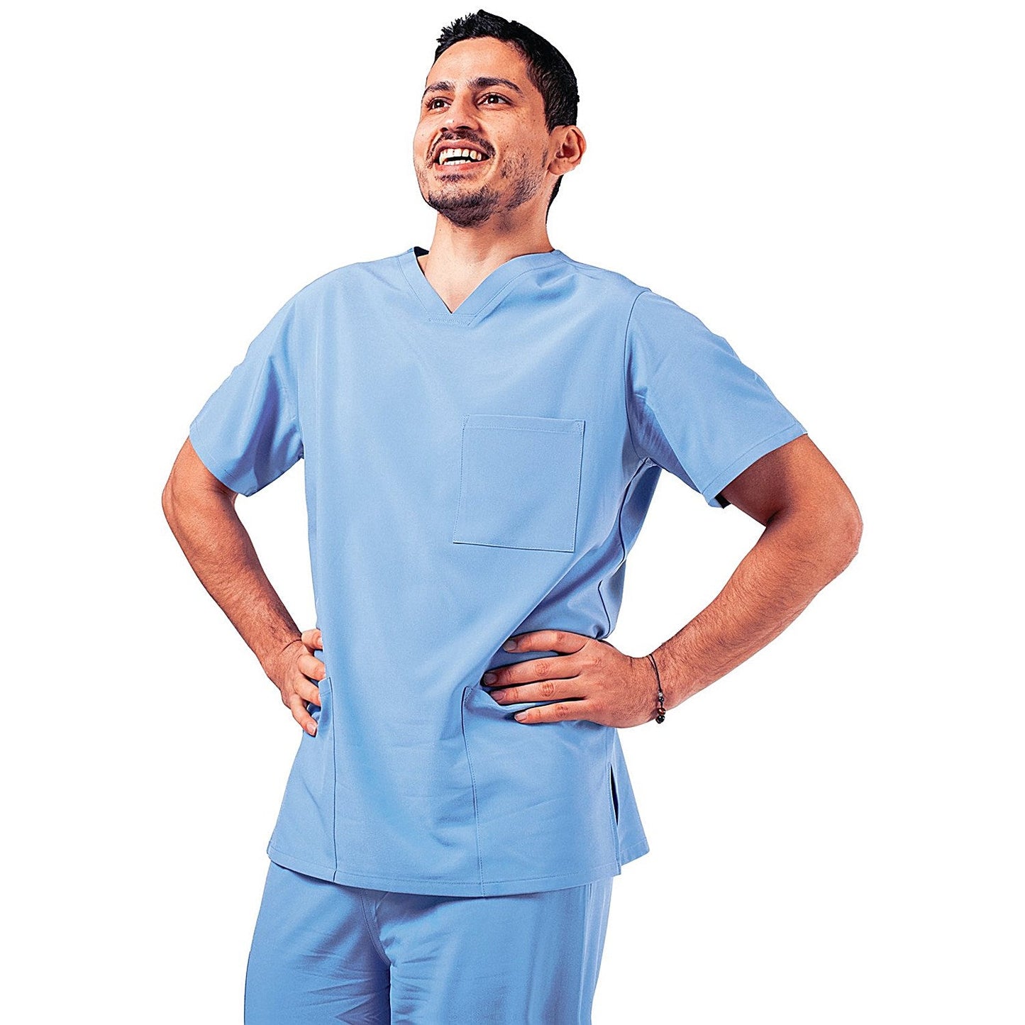 Key Scrubs KEYTU100 Eco Stretch Atlantic Scrub Top, Ceil Blue, Size 4XL Easy2Order : WIS82006