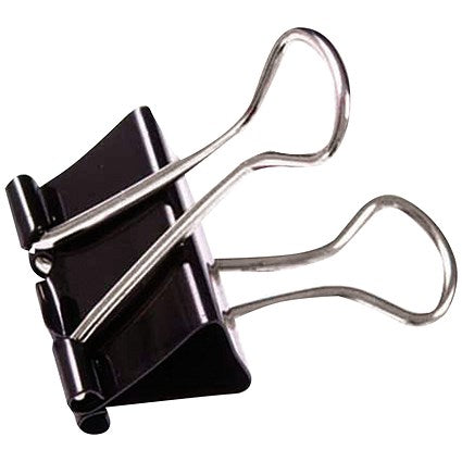 Foldback Clip 19mm Black (100 Pack) 22481