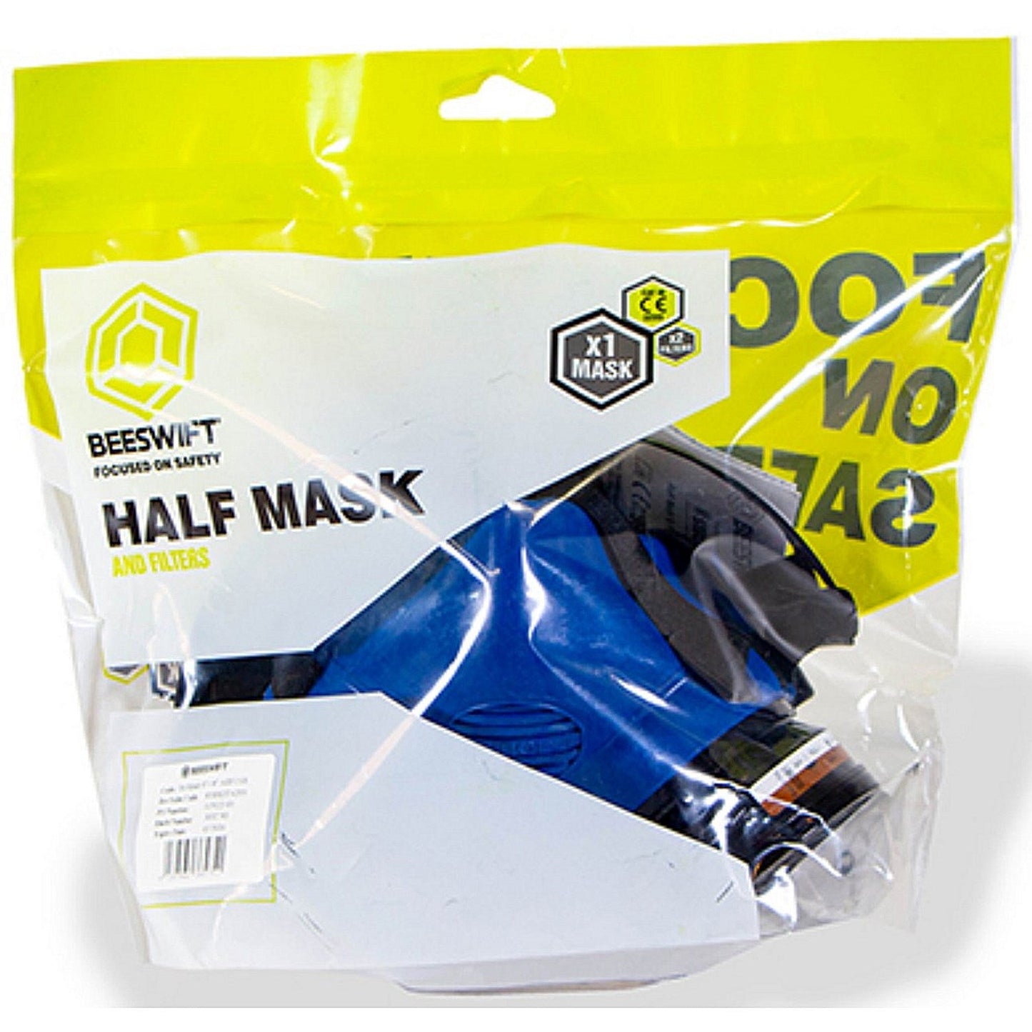 Beeswift Half Mask & A2P3 Filter Kit, Blue & Black Easy2Order : WSBKITA2P3