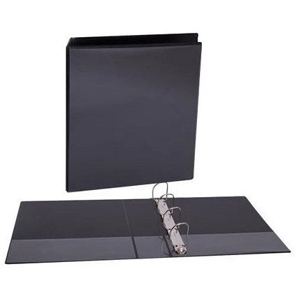 Presentation Ring Binder, A4, 4 D-Ring, 25mm Capacity, Black, Pack of 10
