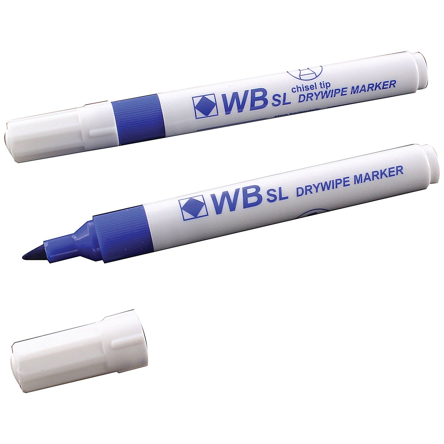 Blue Whiteboard Marker, Chisel Tip, Pack of 10