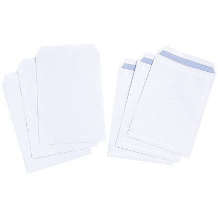 C4 Envelopes, Self Seal, 90gsm, White, Pack of 250
