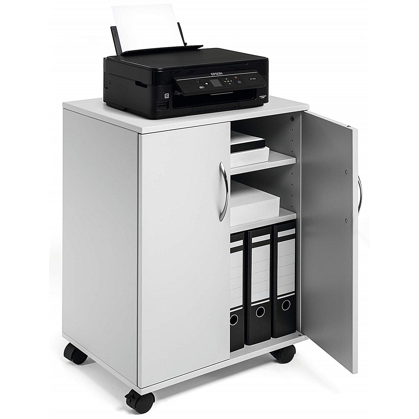 Durable Multi Function Trolley with Closing Doors, Grey Easy2Order : X311510