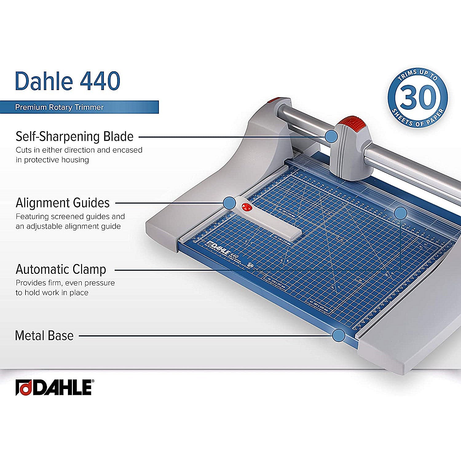 Dahle Rotary Trimmer 440 - cutting length 360mm/cutting capacity 3,5 mm