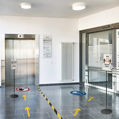 Durable Removable 'Arrow' Floor Marking Shape, Pack of 10
