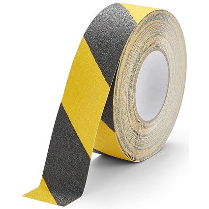 Durable Duraline Grip Floor Marking Tape, 50mm, Yellow and Black