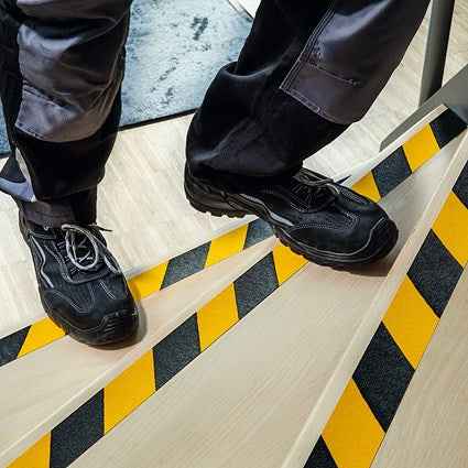 Durable Duraline Grip Floor Marking Tape, 50mm, Yellow and Black