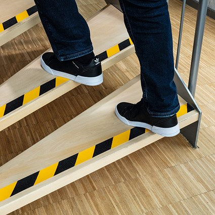 Durable Duraline Grip Floor Marking Tape, 50mm, Yellow and Black