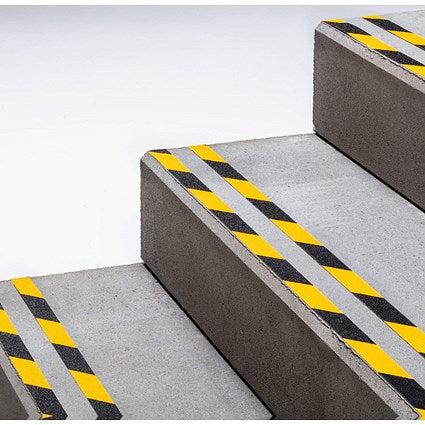 Durable Duraline Grip+ Floor Marking Tape, 25mm, Yellow and Black