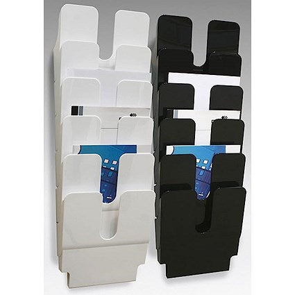Durable FlexiPlus 6 Pocket A4 Literature Holder, Portrait, White