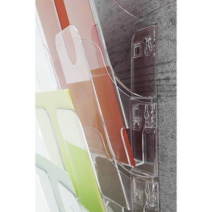 Durable FlexiPlus 6 Pocket A4 Literature Holder, Landscape, Clear