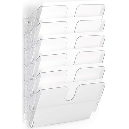 Durable FlexiPlus 6 Pocket A4 Literature Holder, Landscape, Clear