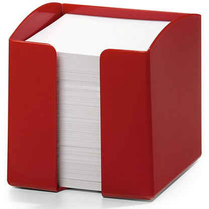 Durable Trend Note Box Cube and 800 Sheet Memo Pad, Red, Pack of 6