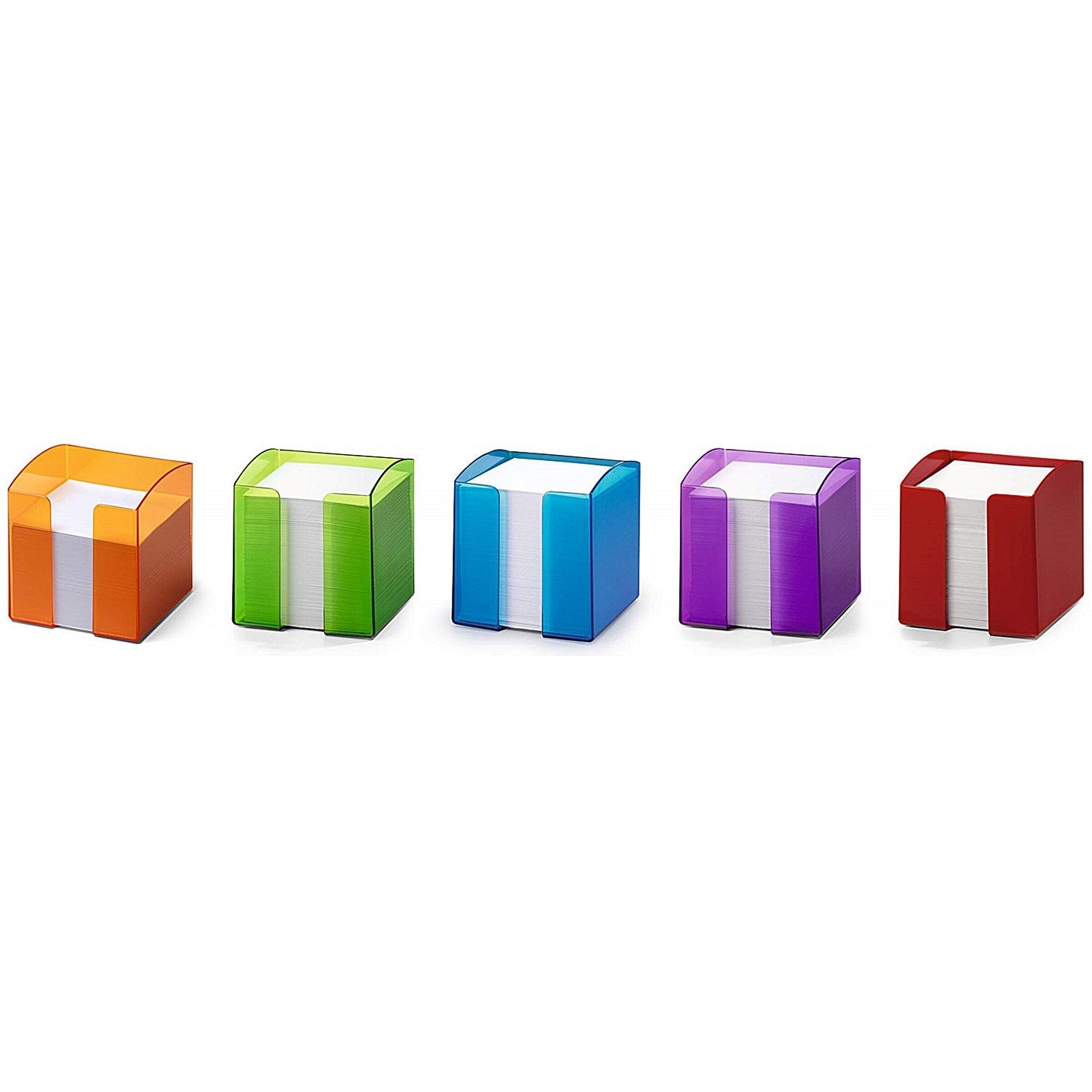 Durable Trend Note Box Transparent Cube and 800 Sheet Memo Pad, Purple, Pack of 6 Easy2Order : 1701682992