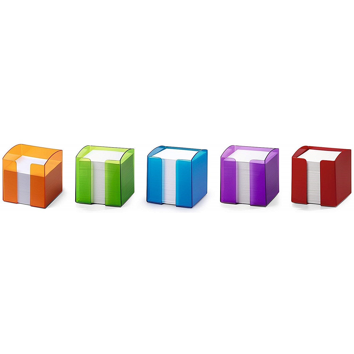 Durable Trend Note Box Transparent Cube and 800 Sheet Memo Pad, Purple, Pack of 6 Easy2Order : 1701682992