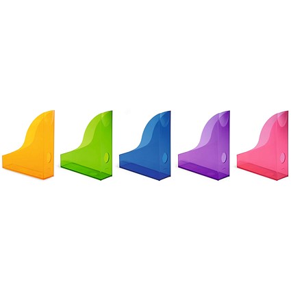 Durable Magazine Rack Document Holder Desk File Organiser, A4, Purple, Pack of 6