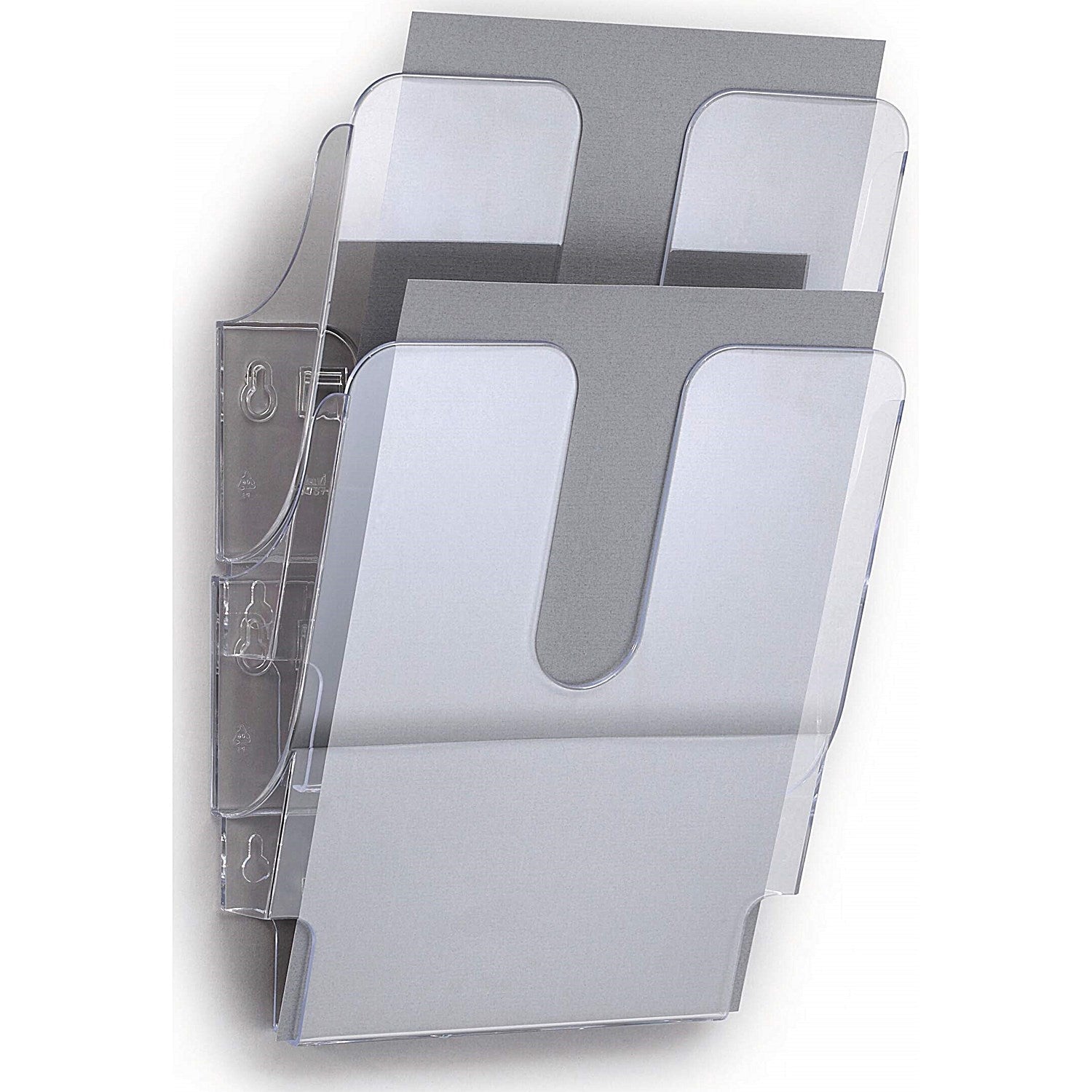Durable FlexiPlus 2 Wall Mounted Literature Holder, A4 Portrait, Clear Easy2Order : 1709008400