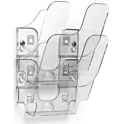 Durable FlexiPlus 2 Wall Mounted Literature Holder, A5 Portrait, Clear