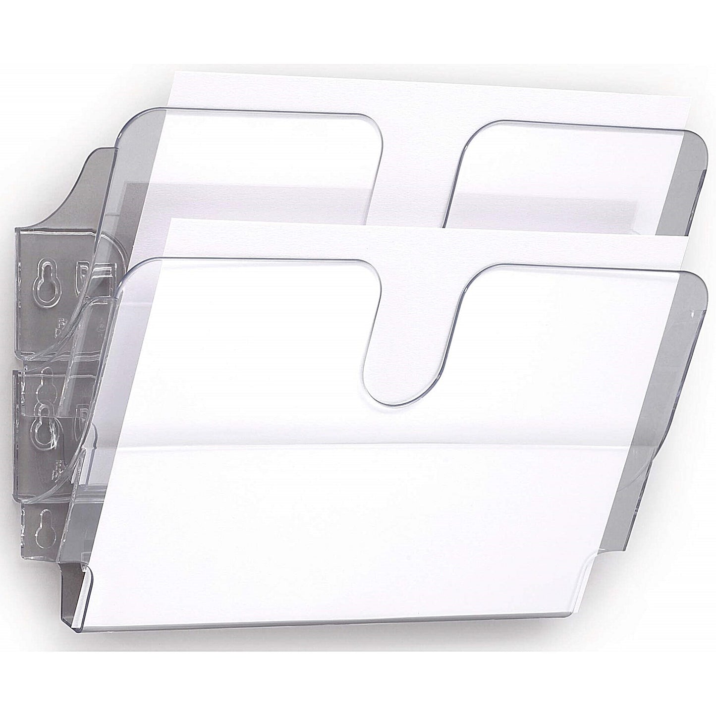 Durable FlexiPlus 2 Wall Mounted Literature Holder, A4 Landscape, Clear