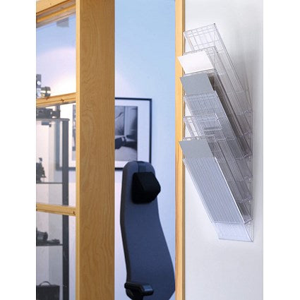 Durable FlexiBoxx 6 Wall Mounted Literature Holder, A4 Portrait, Black