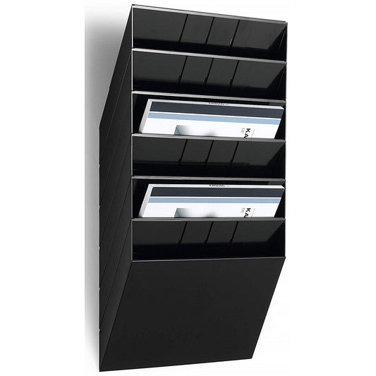 Durable FlexiBoxx 6 Wall Mounted Literature Holder, A4 Landscape, Black Easy2Order : 1709785060