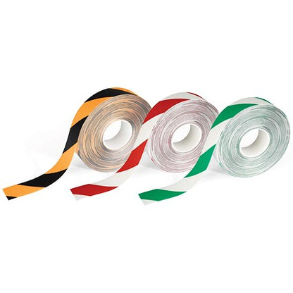 Durable Duraline Safety Non-Slip Hazard Warning Tape, 50mm x 30m, Green and White