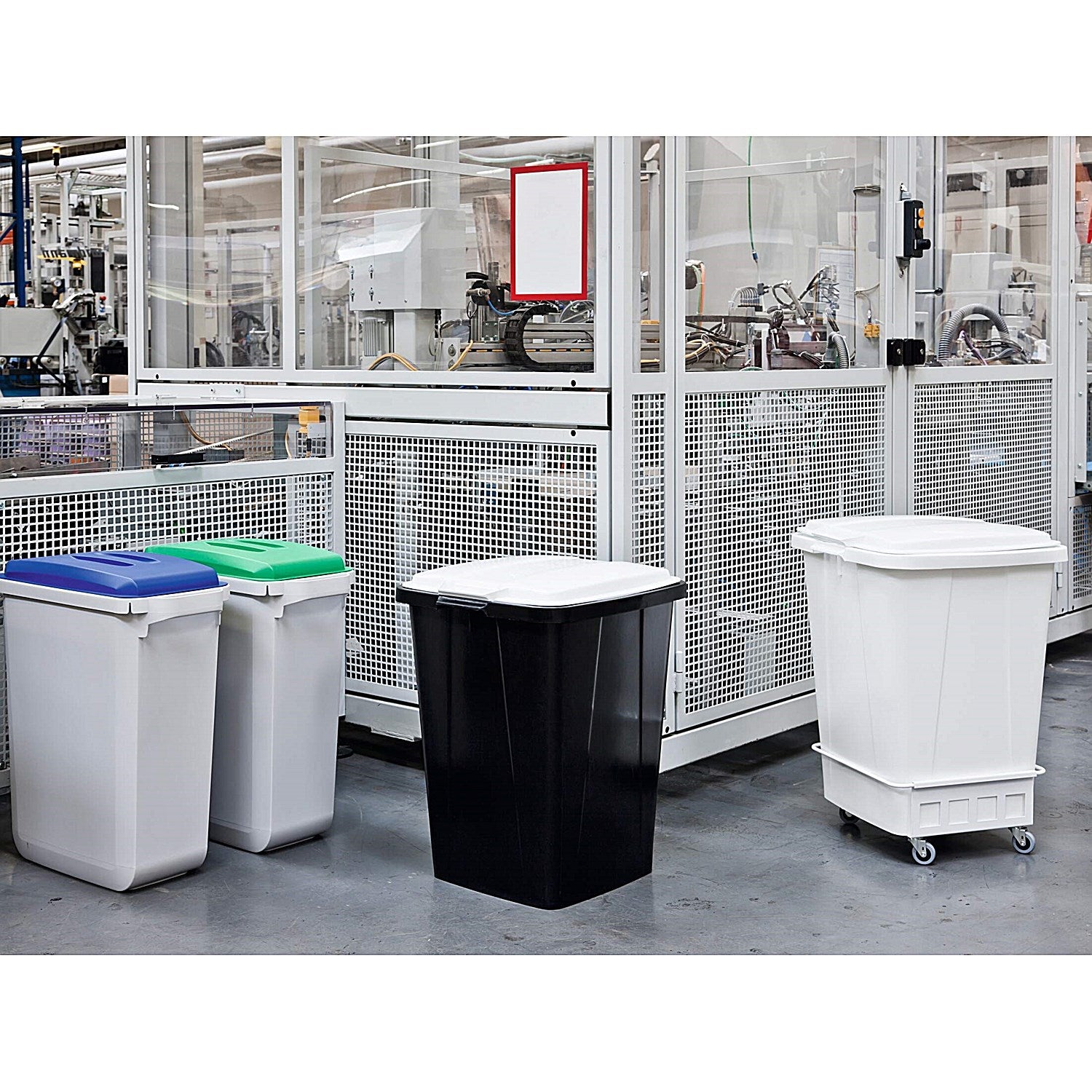 Durable Durabin Square Food & Freezer Safe Waste Recycling Bin, 90 Litre, Grey Easy2Order : 1800474050