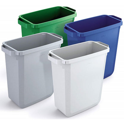 Durable Durabin Rectangular Food Safe Waste Recycling Bin, 60 Litre, Red
