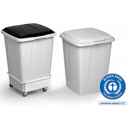 Durable Durabin Eco Strong Recycled Plastic Waste Recycling Bin, 90 Litre, Grey
