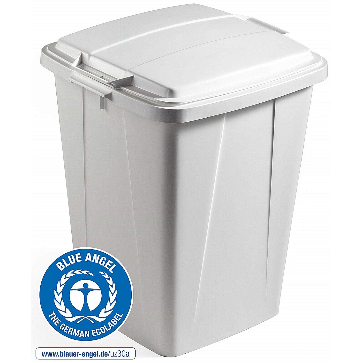 Durable Durabin Eco Recycled Plastic Square Bin Lid, 90 Litre, Grey