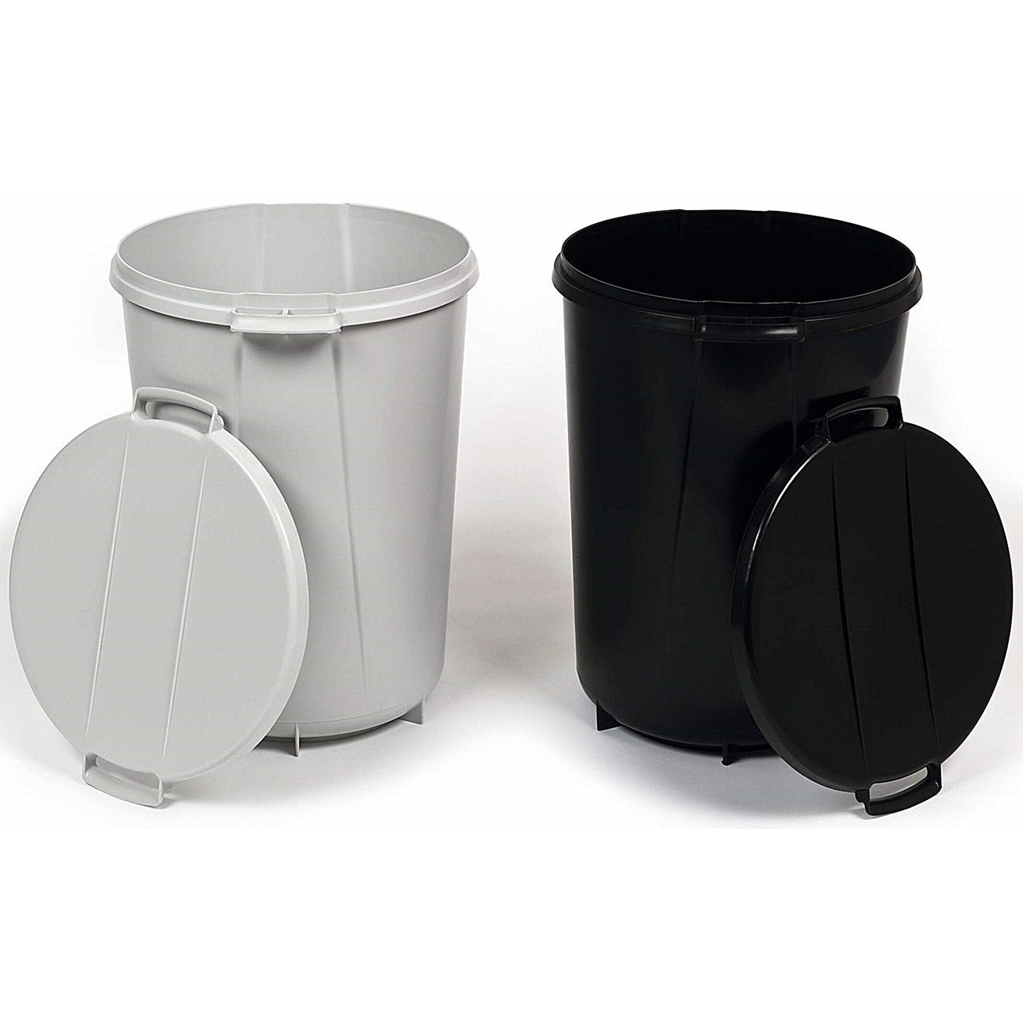 Durable Durabin Food & Freezer Safe Round Bin Base, Strong & Easy Grip Handles, 40 Litre, Grey