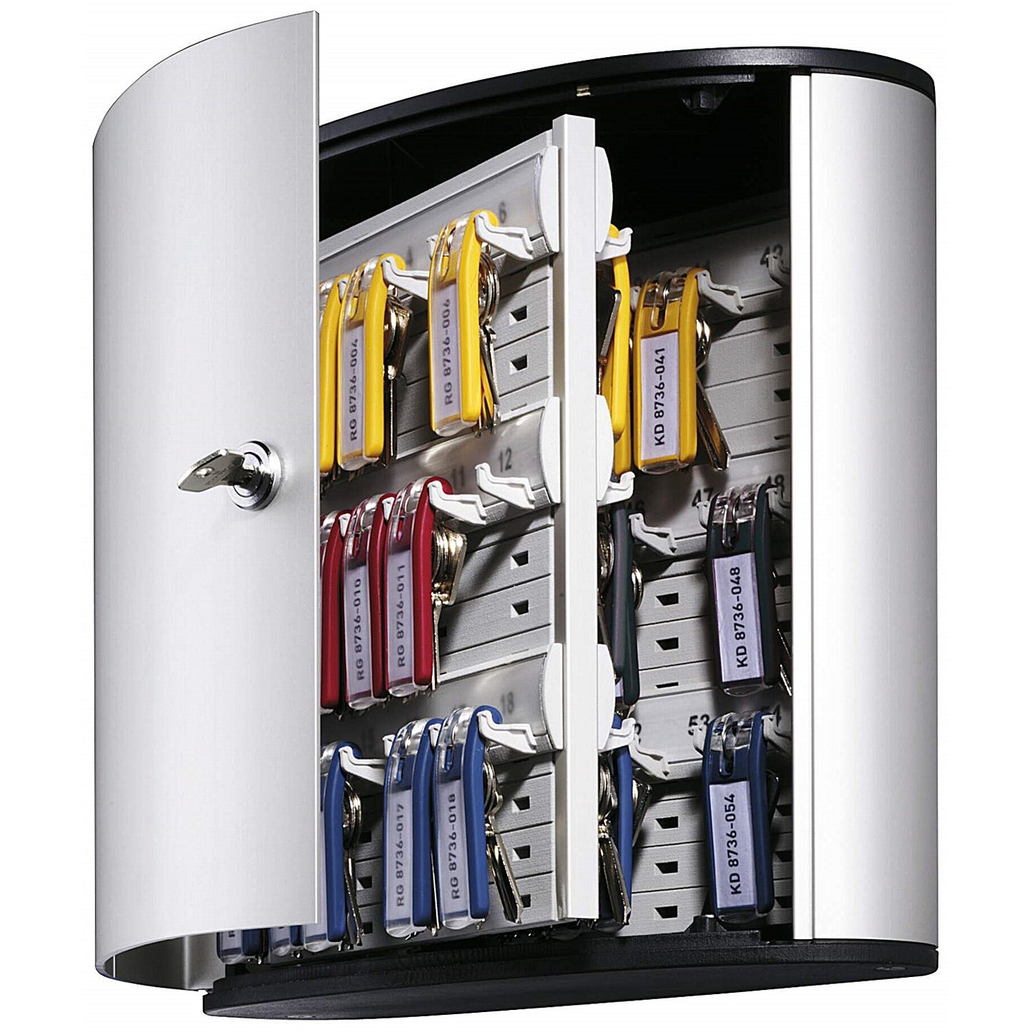 Durable Key Safe 54 Lock Box, Holds 54 Keys, Includes 6 Key Clips
