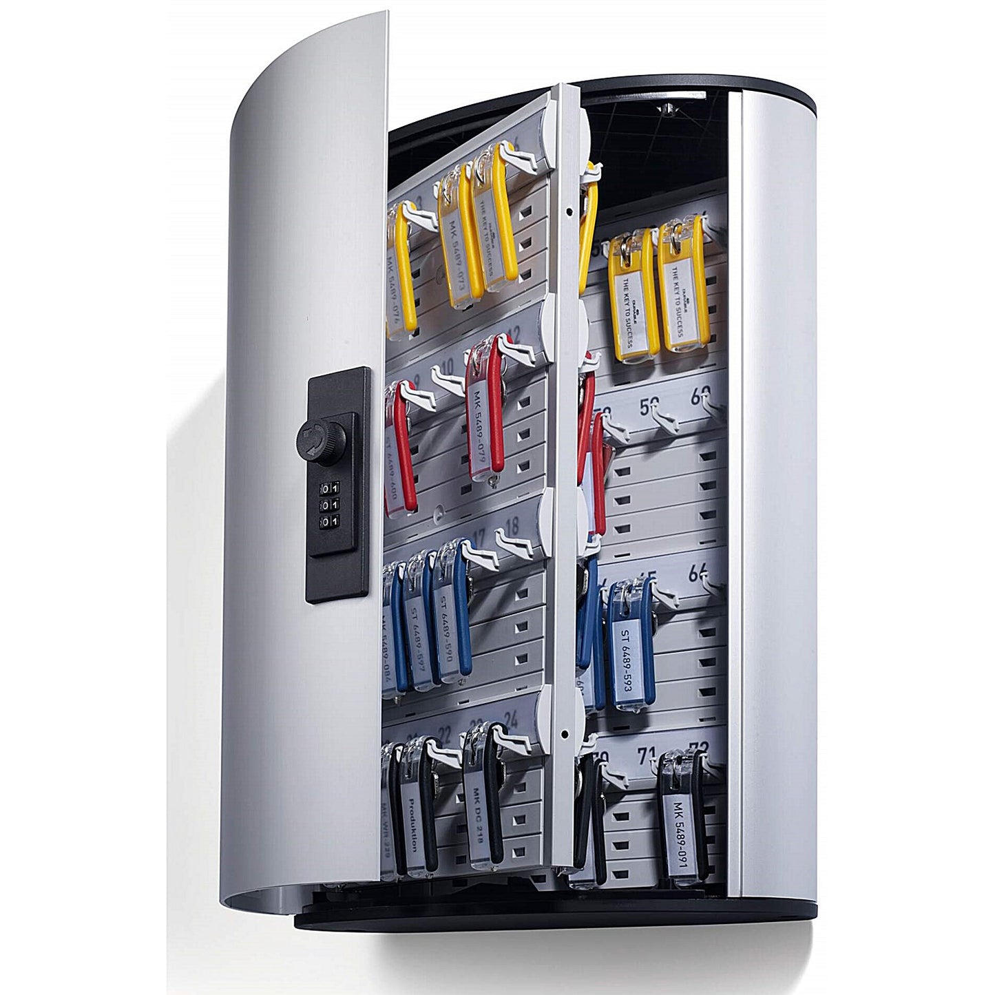 Durable Key Safe 72 Combination Lock Box, Holds 72 Keys, Includes 6 Key Clips