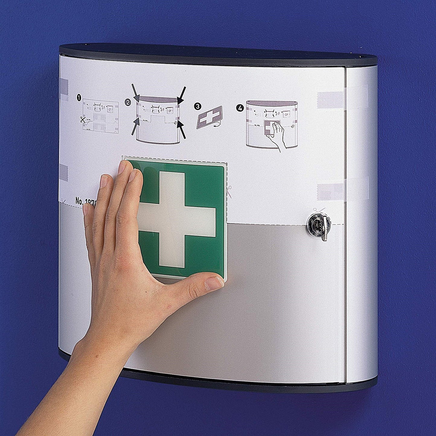 Durable Aluminium Fist Aid Lock Box with Wall Fixings, 2 Compartments