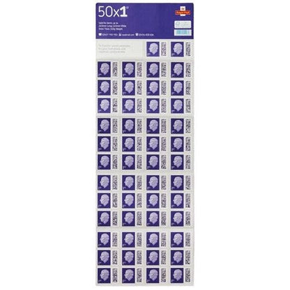 Royal Mail 1st class postage stamps – 50 per pack