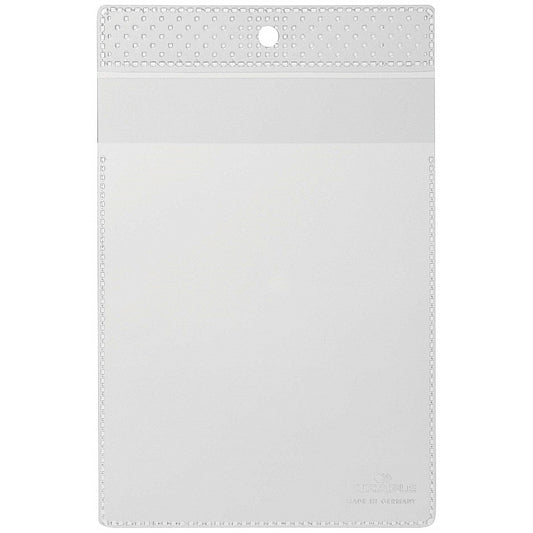 Durable Lanyard Pouches ID Badge Display Pocket, Vertical, A6, Clear, Pack of 10 Easy2Order : 230219