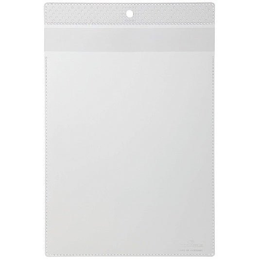 Durable Lanyard Pouches ID Badge Display Pocket, Vertical, A5, Clear, Pack of 50