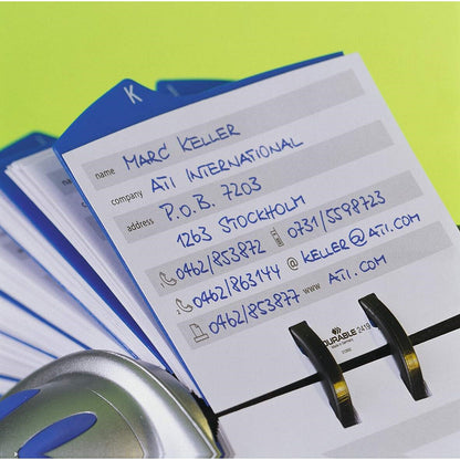 Durable Telindex Rotary Address Card Holder File, 500 Cards & A-Z Index, Black