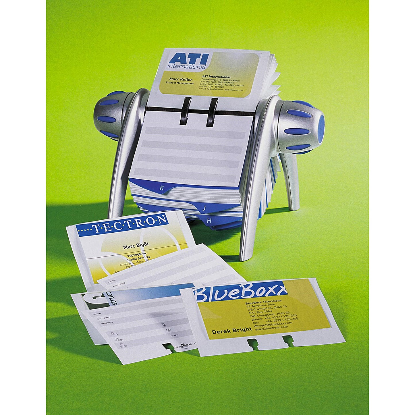 Durable Visifix Telindex Rotary File Business Card Pockets, 40 Pack