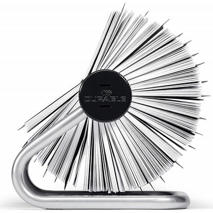 Durable Telindex Rotary Address Card Holder, 500 Cards & A-Z Index, Silver